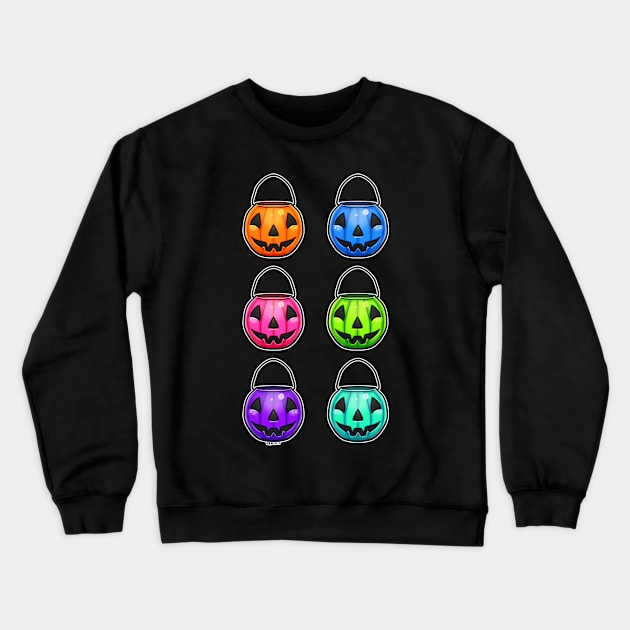 Classic Pumpkin Buckets Crewneck Sweatshirt by Jan Grackle